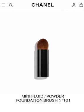 NEW CHANEL FLUID/POWDER FOUNDATION N°101 makeup brush MINI TRAVEL SIZED logo